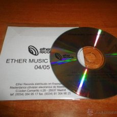 CDs de Música: ETHER MUSIC SAMPLER 04/05 BRUNO TOM ZE OTTO PATRICIA MARX SARAH ANN WEBB CD ALBUM PROMO 2005 10TEMAS. Lote 46026504
