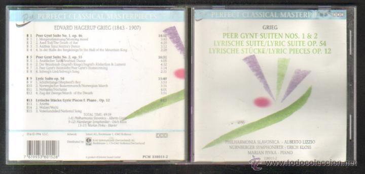CDs de m&uacute;sica: PERFECT CLASSICAL MASTERPIECES. GRIEG.     CD-CLASICA-823 - Foto 1