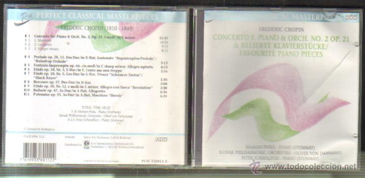 CDs de m&uacute;sica: PERFECT CLASSICAL MASTERPIECES. FREDERIC CHOPIN.     CD-CLASICA-825 - Foto 1
