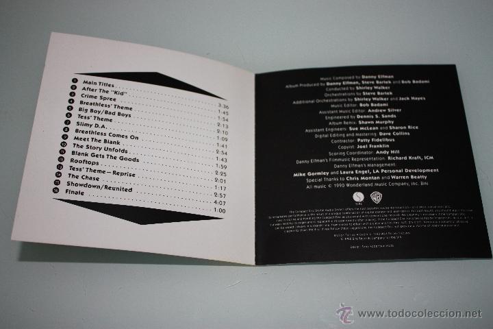 CDs de m&uacute;sica: Dick Tracy Original Score - CD - Danny Elfman - Foto 4
