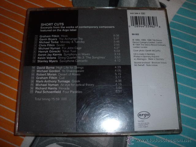 CDs de m&uacute;sica: SHORT CUTS Breaking the sounds - Foto 2