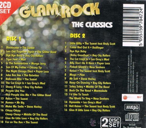 CDs de m&uacute;sica: Glam Rock. The Classics 2 CDS - Foto 2