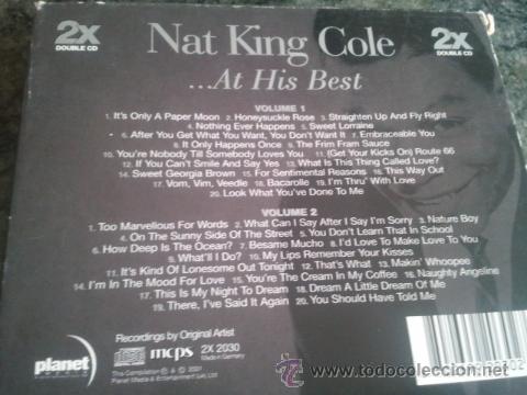 CDs de m&uacute;sica: NAT KING COLE AT HIS BEST - Foto 2