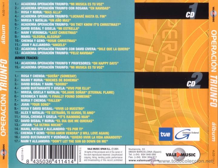 CDs de m&uacute;sica: operacion triunfo el album - Foto 2