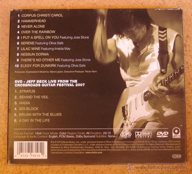 CDs de m&uacute;sica: JEFF BECK - EMOTION & COMMOTION (CD + DVD) - Foto 4