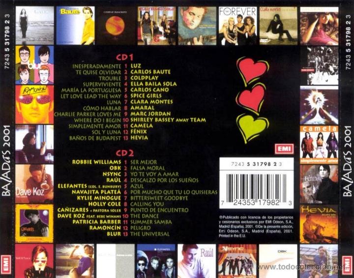 CDs de m&uacute;sica: BALADAS 2001 - 2 CDS EXITOS - Foto 2