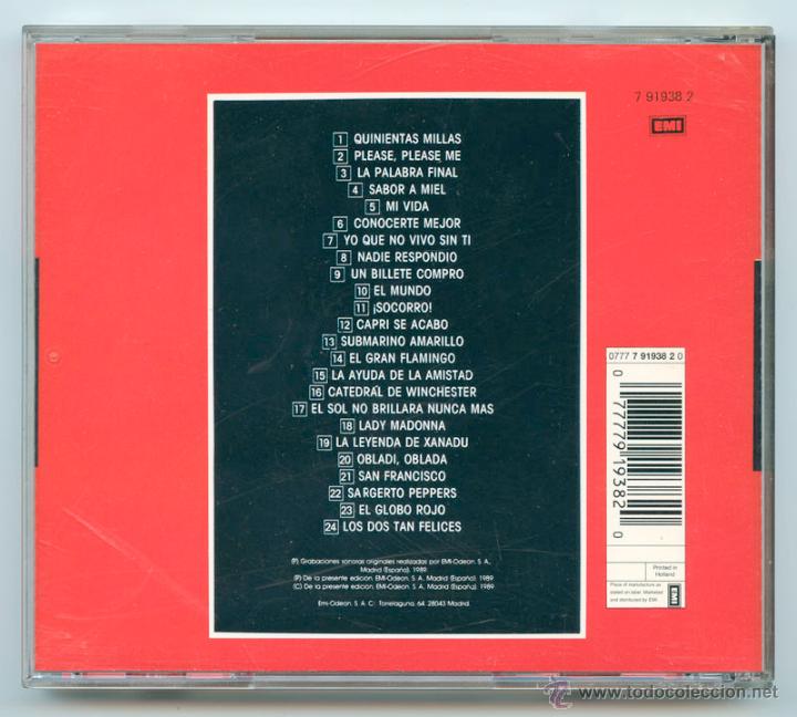 CDs de m&uacute;sica: CD - LOS MUSTANG - GRANDES EXITOS - EMI - 1989 - Foto 2