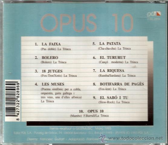 CDs de m&uacute;sica: CD LA TRINCA : OPUS 10 - Foto 2