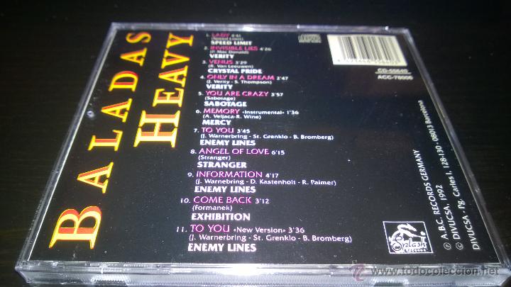 CDs de m&uacute;sica: BALADAS HEAVY - S/T - Foto 2