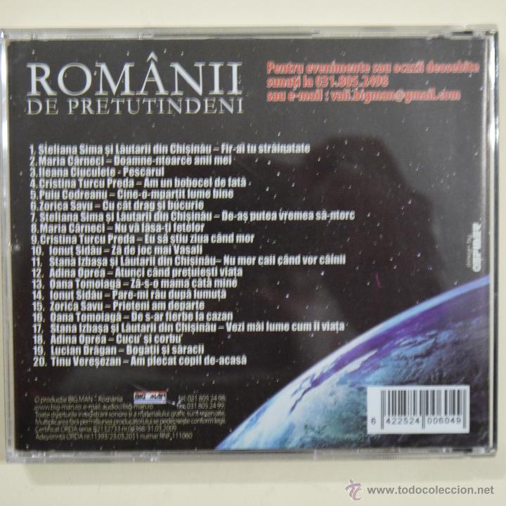 CDs de m&uacute;sica: ROMANII - DE PRETUTINDENI - CD - Foto 2