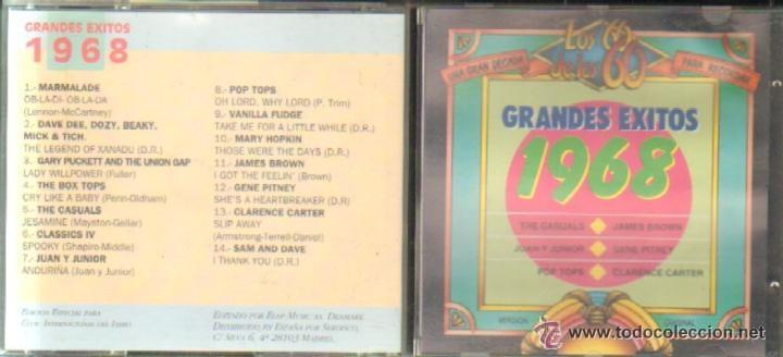 CDs de m&uacute;sica: GRANDES &Eacute;XITOS 1968. UNA GRAN D&Eacute;CADA PARA RECORDAR. LOS 60 DE LOS 60. - Foto 1