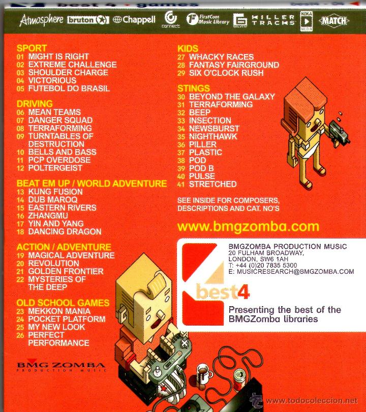 CDs de m&uacute;sica: BEST 4 GAMES - Foto 2
