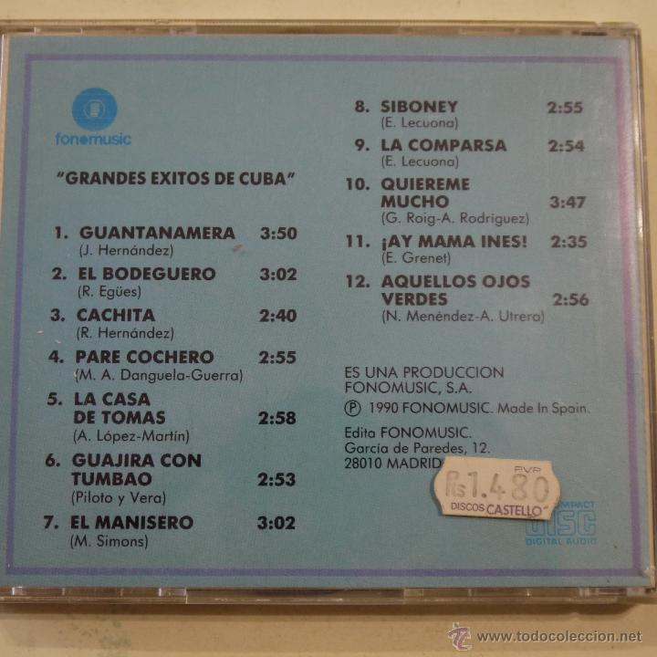 CDs de m&uacute;sica: ORQUESTA ARAG&Oacute;N - GRANDES &Eacute;XITOS DE CUBA - CD 1990 - Foto 2