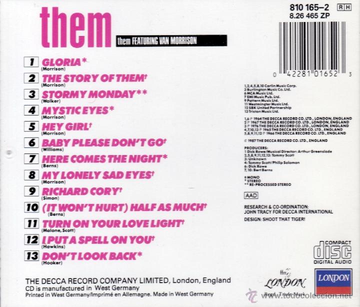 CDs de m&uacute;sica: THEM - feat VAN MORRISON - compact disc.mirar portes antes de comprar - Foto 2