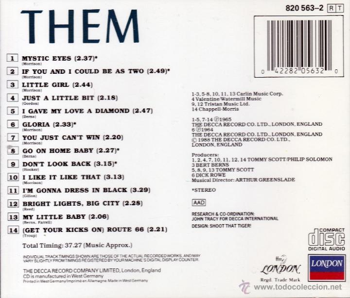 CDs de m&uacute;sica: THEM - THEM - compact disc.mirar portes antes de comprar - Foto 2