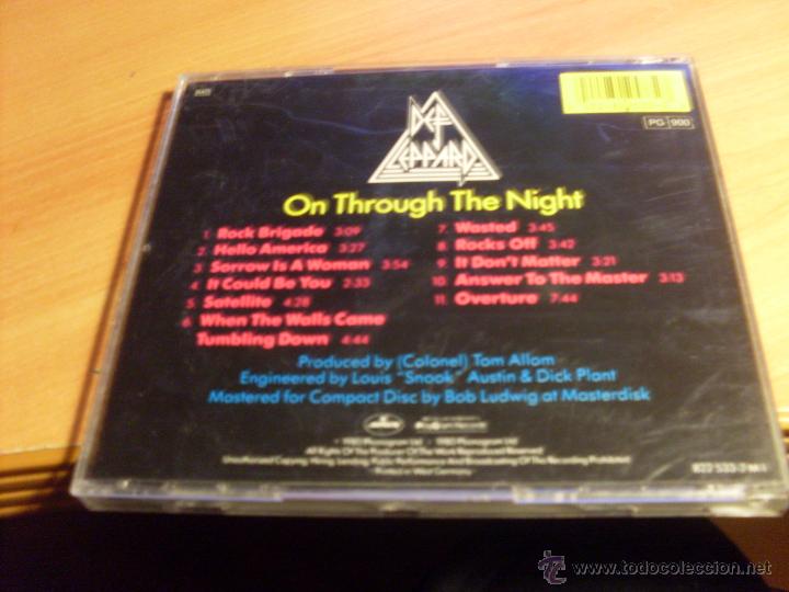 CDs de m&uacute;sica: DEF LEPPARD (ON THROUGH THE NIGHT) CD 1986 (CDIB8) - Foto 3