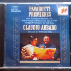CDs de Música: PAVAROTTI PREMIERES. CLAUDIO ABBADO. SONY. 1 CD.. Lote 46982256