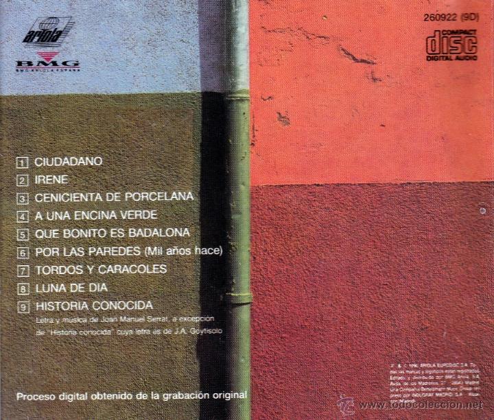CDs de m&uacute;sica: SERRAT - 1978 - compact disc.mirar portes antes de comprar - Foto 2