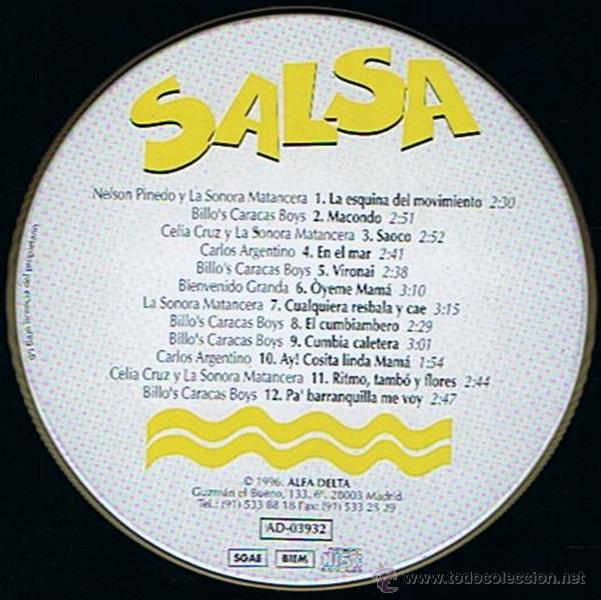 CDs de m&uacute;sica: CD 12 GRANDES &Eacute;XITOS - SALSA - Foto 2