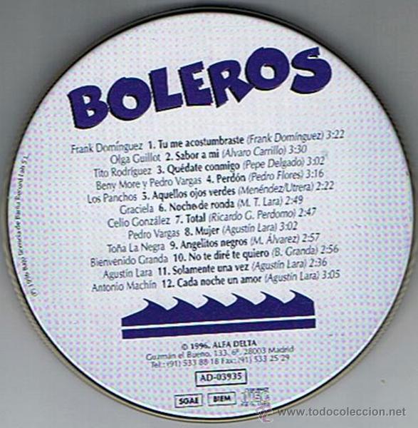 CDs de m&uacute;sica: CD 12 GRANDES &Eacute;XITOS - BOLEROS - Foto 2
