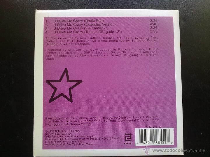 CDs de m&uacute;sica: NSYNC - MAXI CD - U DRIVE ME CRAZY - Foto 3