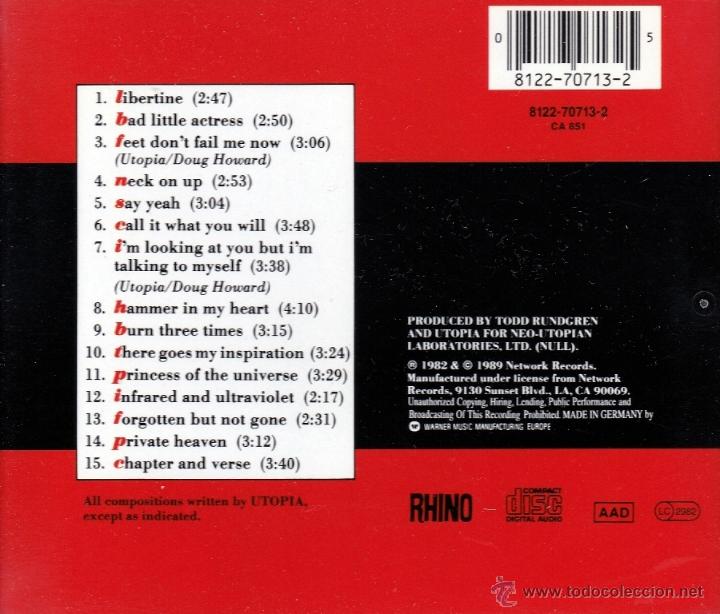 CDs de m&uacute;sica: UTOPIA - UTOPIA - compact disc.mirar portes antes de comprar - Foto 2