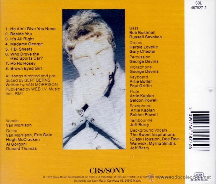 CDs de m&uacute;sica: VAN MORRISON - T.B. SHEETS - compact disc.mirar portes antes de comprar - Foto 2