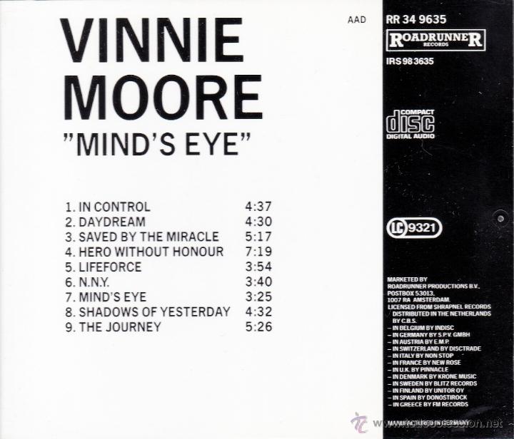 CDs de m&uacute;sica: VINNIE MOORE - MINDS EYE - compact disc.mirar portes antes de comprar - Foto 2