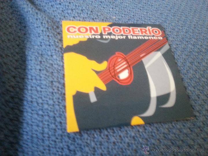 Music CDs: CON PODERIO -NUESTRO MEJOR FLAMENCO -CD PROMO -SAMPLER-4 TRACK-CAJA CARTON-N