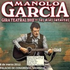 CDs de Música: MANOLO GARCIA EN CONCIERTO - PALACIO DE CONGRESOS DE VALENCIA, 8 MARZO 2012 (2 CD). Lote 54951308