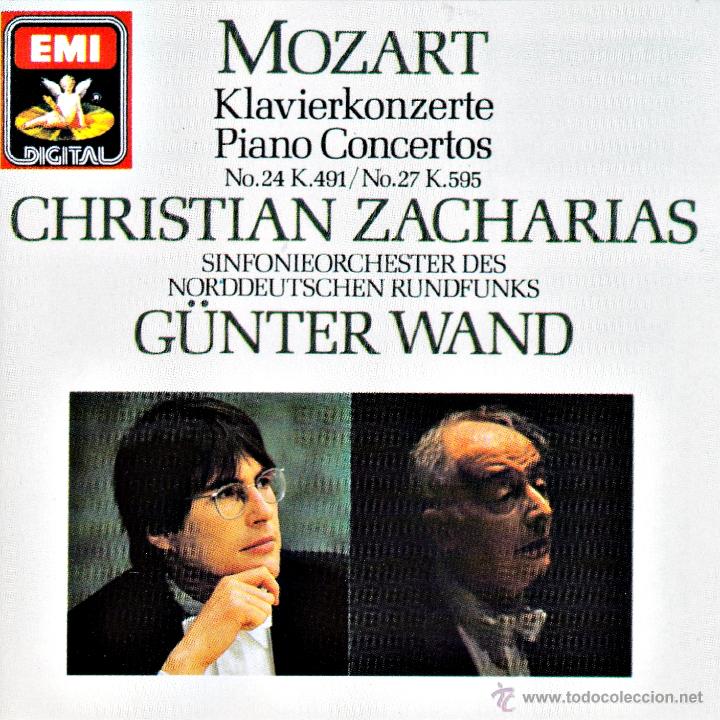 Music CDs: CLASICA.MOZART - CONCIERTOS PARA PIANO N&ordm; 24 KV 491 y 27 KV 595 - compact disc.mirar portes antes de