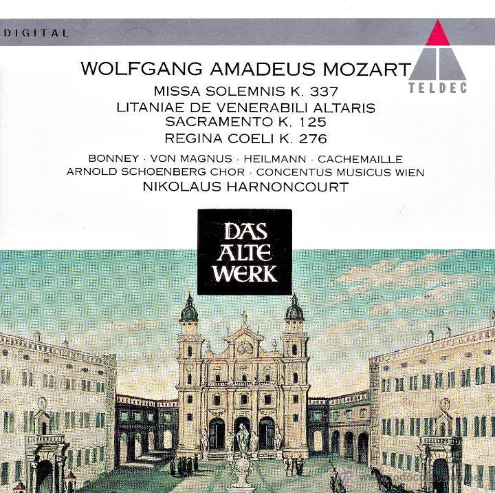 Music CDs: CLASICA.MOZART - MISA K337, LETANIA K125, REGINA K276 - compact disc.mirar portes antes de comprar