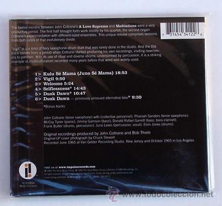 CDs de m&uacute;sica: JOHN COLTRANE - KULU S&Eacute; MAMA (CD IMPULSE) - Foto 2