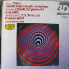 CDs de Música: RAVEL:BOLERO DEBUSSY:PRÉLUDE À L'APRÈS-MIDI TCHAIKOVSKY:1812 OVERTURE. DANIEL BARENBOIM. (VER FOTOS). Lote 48017391