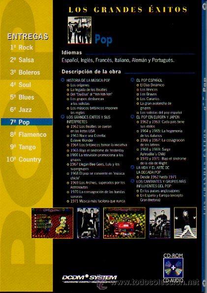 CDs de m&uacute;sica: LOS GRANDES &Eacute;XITOS - N&ordm; 7 POP - CD ROM + 12 TEMAS EN VERSI&Oacute;N ORIGINAL - Foto 3