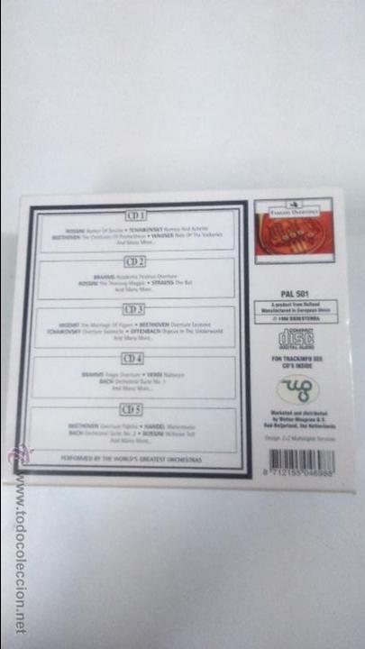 CDs de m&uacute;sica: 5 CD FAMOUS OVERTURES. ROSSINI, BACH Y TCHAIKOVSKY - Foto 2