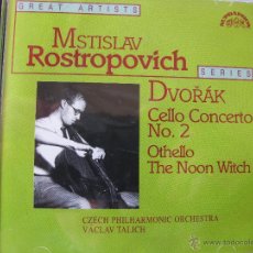 CDs de Música: MSTISLAV ROSTROPOVICH DVORÁK CELLO CONCERTO Nº 2 OTHELLO THE NOON WITCH CZECH FHILARMONIC ORCHESTRA. Lote 48161882