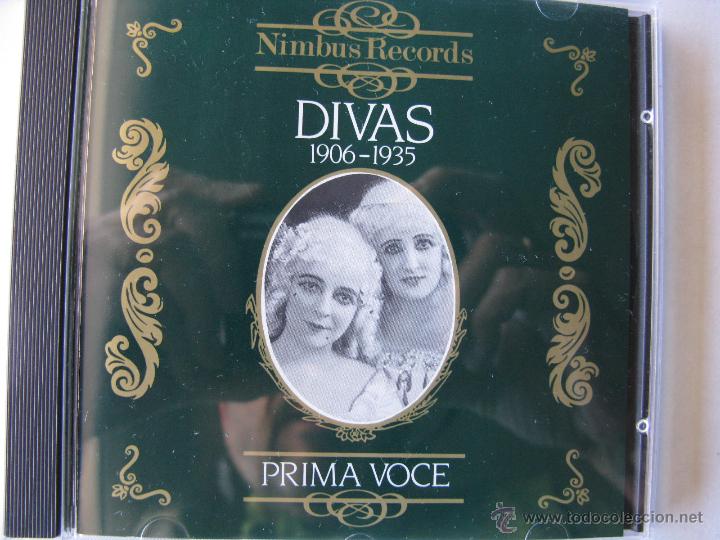 CDs de M&uacute;sica: DIVAS 1906-1935 PRIMA VOICE. 1989 NIMBUS RECORDS. NI 7802 (Detalle ver fotograf&iacute;a)