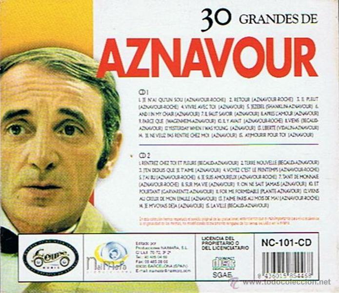 CDs de m&uacute;sica: CD 30 GRANDES DE AZNAVOUR - Foto 2