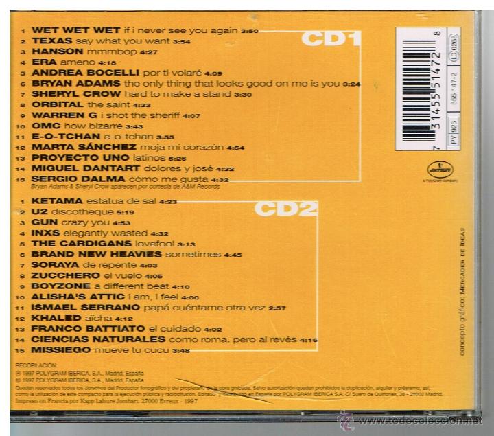 CDs de m&uacute;sica: Pop 97 - 2 CDs 1997 - Foto 2