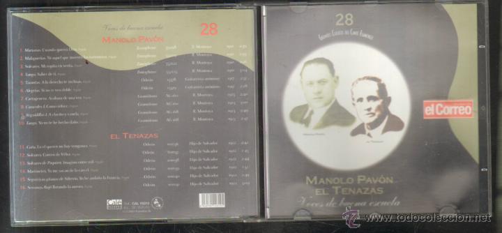 Music CDs: MANOLO PAVON. EL TENAZAS. GRANDES CLASICOS DEL CANTE FLAMENCO N&ordm;28. CD-FLA-636,2