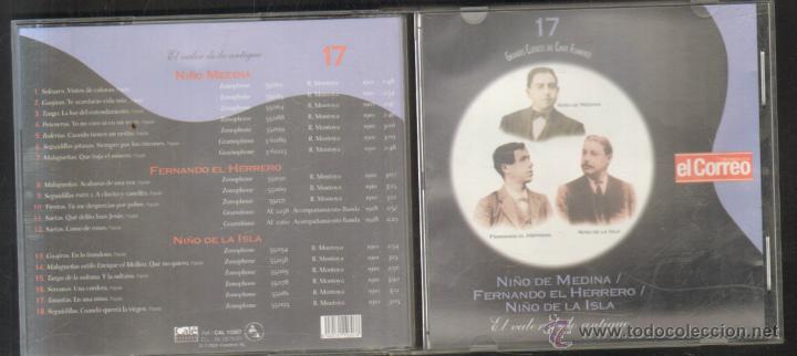Music CDs: NI&Ntilde;O DE MEDINA.FERNANDO EL HERRERO.NI&Ntilde;O DE LA ISLA.GRANDES CLASICOS DEL CANTE FLAMEN.N&ordm;17.CD-FLA-638