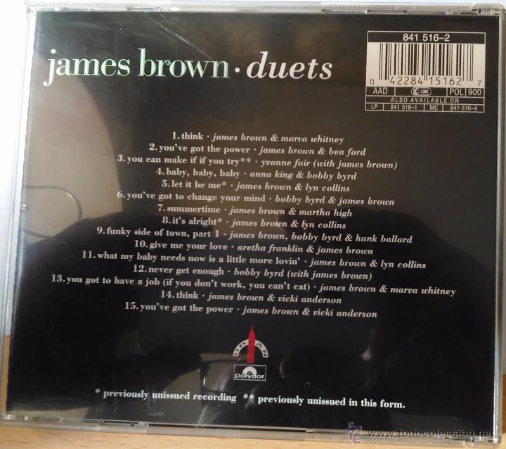 CDs de m&uacute;sica: JAMES BROWN. D&Uacute;OS. - Foto 2