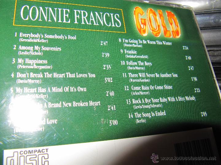 CDs de m&uacute;sica: CONNIE FRANCIS - GOLD-CD 1993 - Foto 3