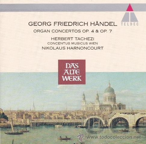 CD de M&uacute;sica: CLASICA.HAENDEL - CONCIERTOS PARA ORGANO OP. 4 Y 7 - 2 compact disc.mirar portes antes de comprar