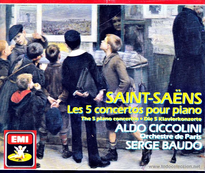 Music CDs: CLASICA.SAINT-SAENS - LOS 5 CONCIERTOS PARA PIANO - (DESPRECINTADO) 2 compact disc.mirar portes ante