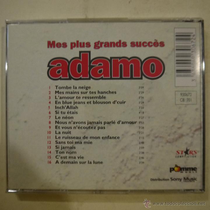 CDs de m&uacute;sica: ADAMO - MES PLUS GRANDS SUCC&Egrave;S - CD 1981 - Foto 2