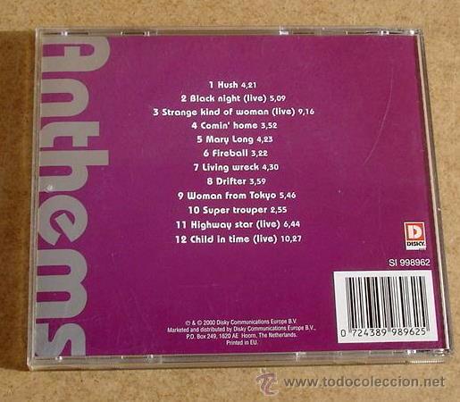 CDs de m&uacute;sica: DEEP PURPLE - ANTHEMS (CD) - Foto 3
