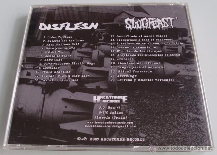 CDs de m&uacute;sica: DISFLESH - SLUGFEAST - WAR WOULD BE DISASTROUS - SPLIT CD - 2009 HECATOMBE SPAIN - Foto 3