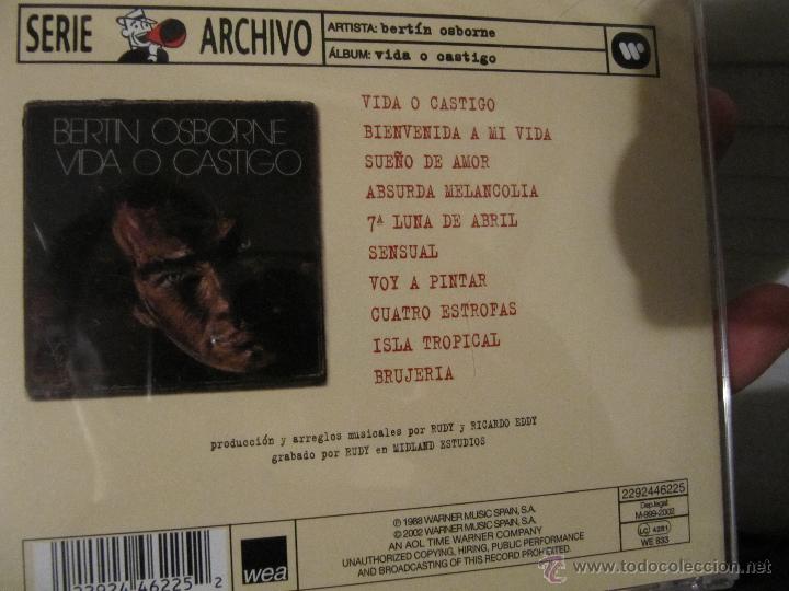 CDs de m&uacute;sica: BERTIN OSBORNE VIDA O CASTIGO - Foto 2